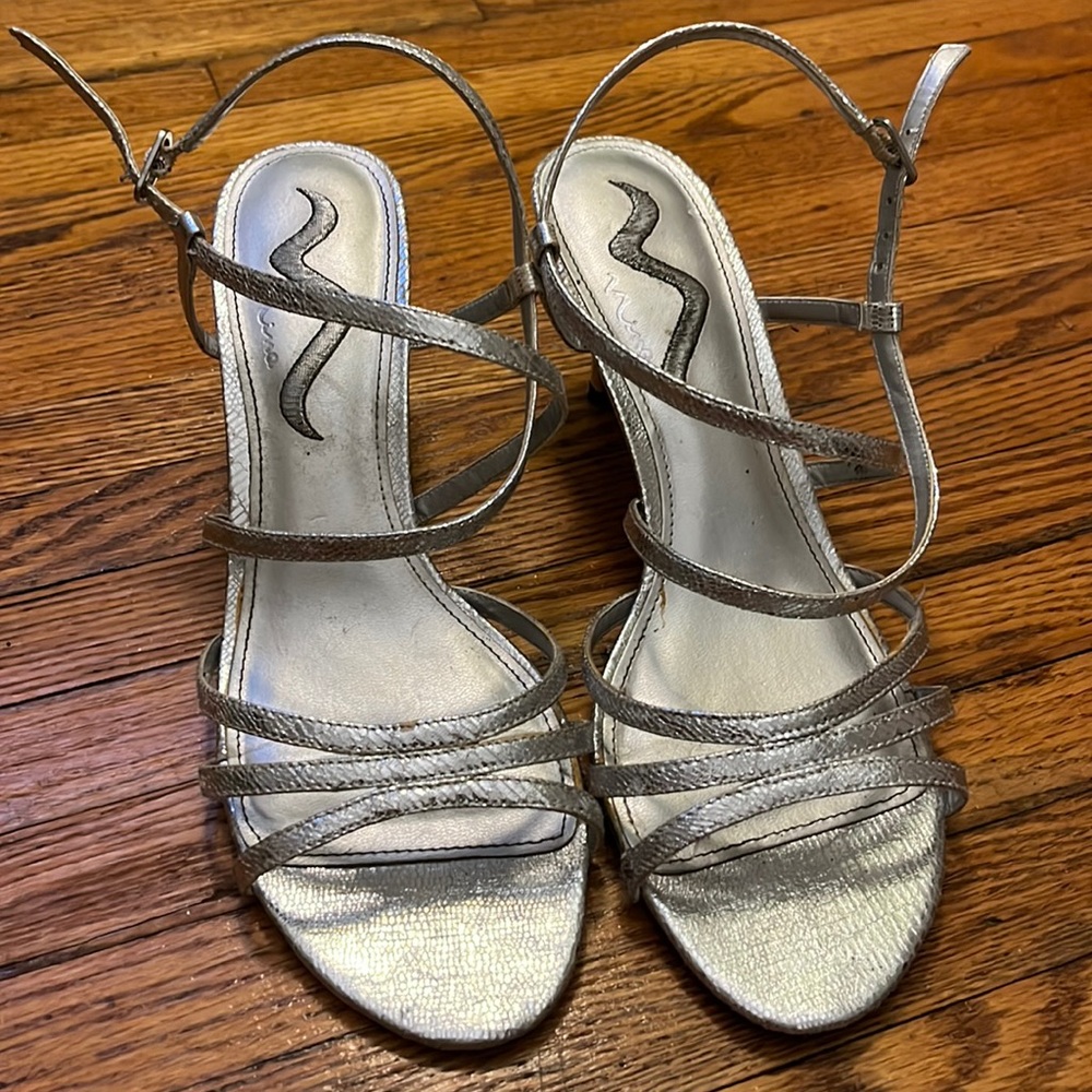 Silver Nina heels
